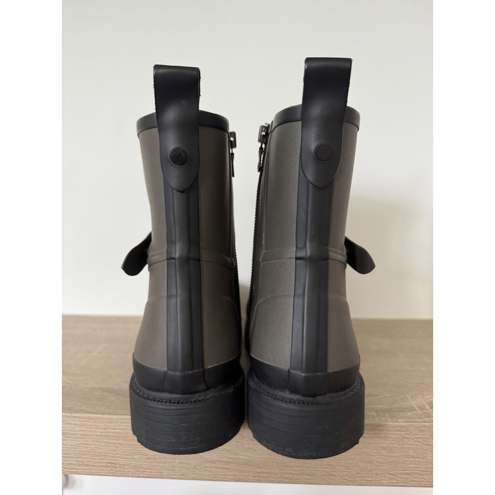 Rag & Bone Moto Rain Boots Smoke Ankle Booties Size 41 - Picture 10 of 12